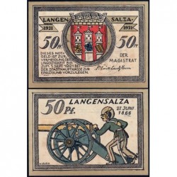 Allemagne - Notgeld - Langensalza - 50 pfennig - Type 5 - 1921 - Etat : SPL
