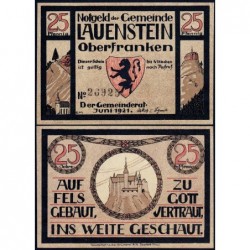 Allemagne - Notgeld - Lauestein - 25 pfennig - 06/1921 - Etat : NEUF