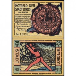 Allemagne - Notgeld - Lorch - 25 pfennig - 15/06/1921 - Etat : NEUF