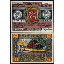 Allemagne - Notgeld - Lübbecke - 25 pfennig - 07/1921 - Etat : NEUF