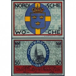 Allemagne - Notgeld - Lübeck - 50 pfennig - Série B - 01/09/1921 - Etat : NEUF