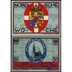 Allemagne - Notgeld - Lübeck - 50 pfennig - Série C - 01/09/1921 - Etat : NEUF