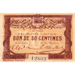 Le Tréport - Pirot 71-36b - 50 centimes - Lettre C - Série J - 9e émission - 1917 - Etat : TB+