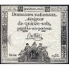 Assignat 35a - 15 sols - 24 octobre 1792 - Série 1935 - Etat : TB+