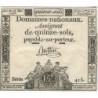 Assignat 41b-v1 - 15 sols - 23 mai 1793 - Série 415 - Variété au niveau des blocs de texte - Etat : TTB