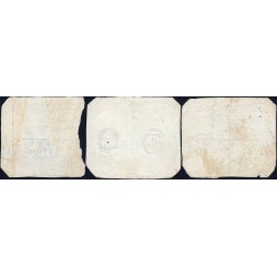 Assignat 26a-v1b (variété) + 26a-v1a + 26a - 50 sols - 4 janvier 1792 - Série 990 - Etat : TTB+ / TB / AB