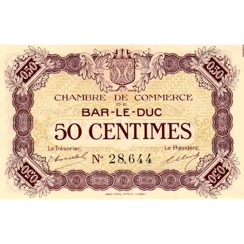 Bar-le-Duc - Pirot 19-1 - 50 centimes - Sans date (1915) - Etat : NEUF
