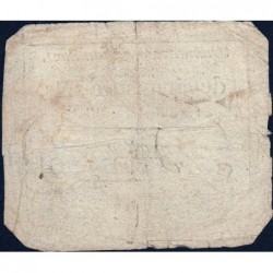 Assignat 42a - 50 sols - 23 mai 1793 - Série 30 - Filigrane royal - Etat : B