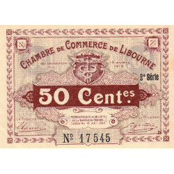 Libourne - Pirot 72-12 - 50 centimes - 2e série - 13/04/1915 - Etat : SUP