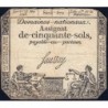 Assignat 42b - 50 sols - 23 mai 1793 - Série 372 - Filigrane républicain - Etat : B+