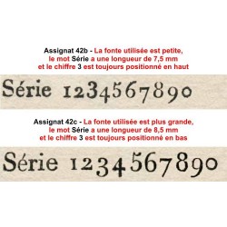 Assignat 42b - 50 sols - 23 mai 1793 - Série 1249 - Filigrane républicain - Etat : SUP