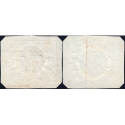 Assignat 42b-v1 (variété) + 42b - 50 sols - 23 mai 1793 - Série 452 - Etat : TTB