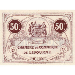Libourne - Pirot 72-29 - 50 centimes - Sixième série - 12/03/1920 - Etat : SUP+