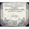 Assignat 42c - 50 sols - 23 mai 1793 - Série 3148 - Filigrane républicain - Etat : TB