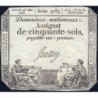 Assignat 42c - 50 sols - 23 mai 1793 - Série 3183 - Filigrane républicain - Etat : TTB