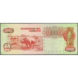 Angola - Pick 134 - 500'000 kwanzas - Série JP - 04/02/1991 - Etat : TTB