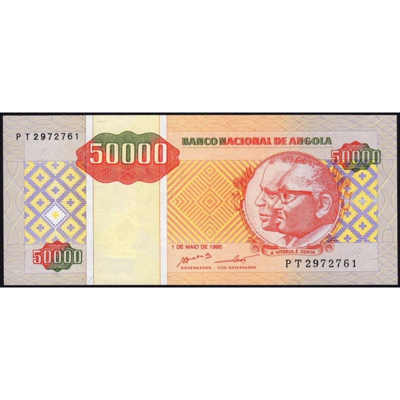 Angola - Pick 138 - 50'000 kwanzas reajustados - Série PT - 01/05/1995 - Etat : NEUF