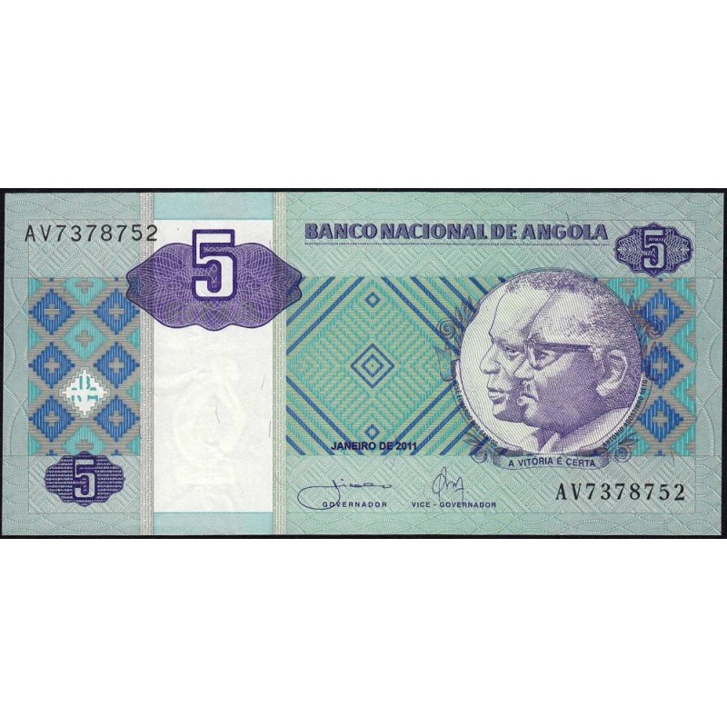 Angola - Pick 144c - 5 kwanzas - Série AV - 01/2011 - Etat : SUP