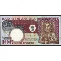 Angola - Pick 106 - 100 escudos - Série FF - 10/06/1973 - Etat : TTB