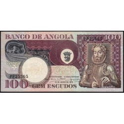 Angola - Pick 106 - 100 escudos - Série PP - 10/06/1973 - Etat : TTB+