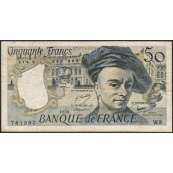 F 67-01 - 1976 - 50 francs - Quentin de la Tour - Série W.3 - Remplacement - Etat : TB