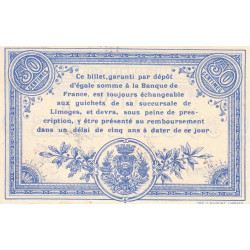 Limoges - Pirot 73-14 - 50 centimes - Série H - 17/08/1914 - Etat : SPL+
