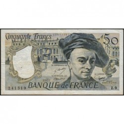 F 67-02 - 1977 - 50 francs - Quentin de la Tour - Série Z.9 - Etat : TTB-