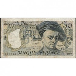 F 67-05 - 1979 - 50 francs - Quentin de la Tour - Série W.17 - Remplacement - Etat : B+