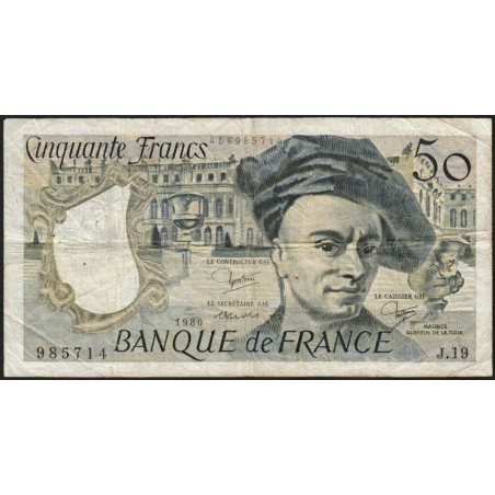 F 67-06 - 1980 - 50 francs - Quentin de la Tour - Série J.19 - Etat : TB-