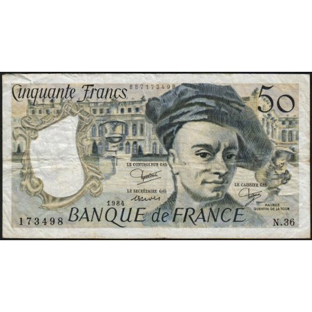 F 67-10 - 1984 - 50 francs - Quentin de la Tour - Série N.36 - Etat : TB