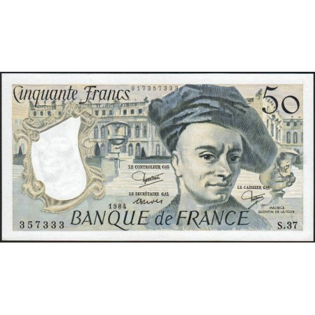 F 67-10 - 1984 - 50 francs - Quentin de la Tour - Série S.37 - Etat : SPL+