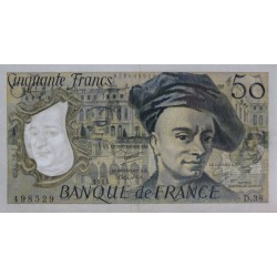 F 67-10 - 1984 - 50 francs - Quentin de la Tour - Série D.38 - Etat : TTB+