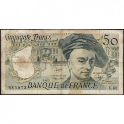 F 67-11 - 1985 - 50 francs - Quentin de la Tour - Série C.41 - Etat : B+