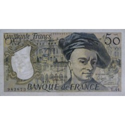 F 67-12 - 1986 - 50 francs - Quentin de la Tour - Série Y.44 - Etat : TTB