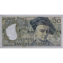 F 67-14 - 1988 - 50 francs - Quentin de la Tour - Série J.50 - Etat : SUP+