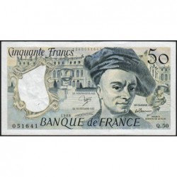 F 67-14 - 1988 - 50 francs - Quentin de la Tour - Série Q.50 - Etat : TTB+