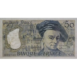 F 67-14 - 1988 - 50 francs - Quentin de la Tour - Série X.53 - Etat : TTB