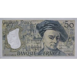 F 67-16 - 1990 - 50 francs - Quentin de la Tour - Série W.62 (remplacement) - Etat : pr.NEUF