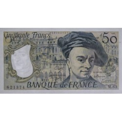 F 67-17 - 1991 - 50 francs - Quentin de la Tour - Série M.63 - Etat : TTB+