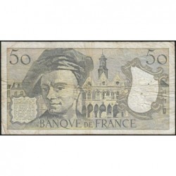 F 67-17 - 1991 - 50 francs - Quentin de la Tour - Série J.66 - Etat : TB-