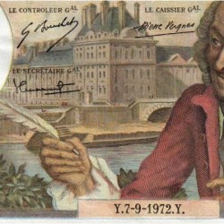 F 62-58 - 07/09/1972 - 10 francs - Voltaire - Série Q.821 - Etat : SPL
