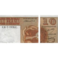 F 63-25 - 06/07/1978 - 10 francs - Berlioz - Série R.306 - Etat : TTB-