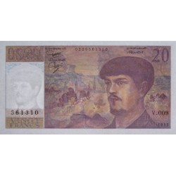 F 66-03 - 1982 - 20 francs - Debussy - Série V.009 - Etat : pr.NEUF