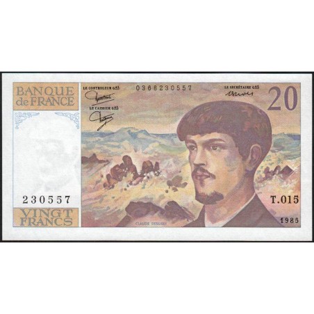 F 66-06 - 1985 - 20 francs - Debussy - Série T.015 - Etat : pr.NEUF