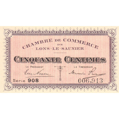 Lons-le-Saunier - Pirot 74-1 - 50 centimes - Série 908 - Sans date - Etat : NEUF