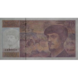 F 66bis-01 - 1990 - 20 francs - Debussy - Série V.029 - Etat : TTB+