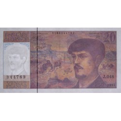 F 66ter-01 - 1995 - 20 francs - Debussy - Série J.048 - Etat : TTB+