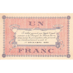 Lons-le-Saunier - Pirot 74-5 - 1 franc - Série 433 - Sans date - Etat : SPL+