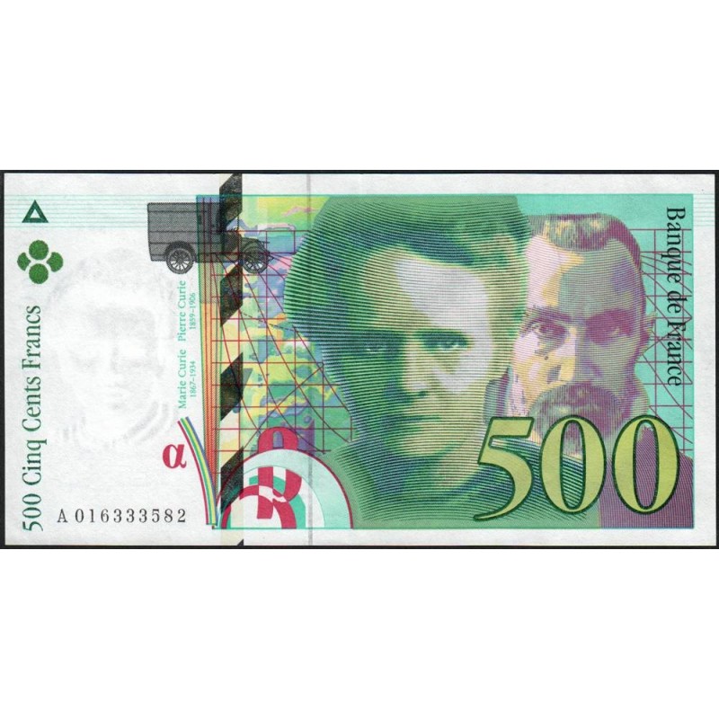 F 76-01 - 1994 - 500 francs - Pierre et Marie Curie - Série A - Etat : SUP+