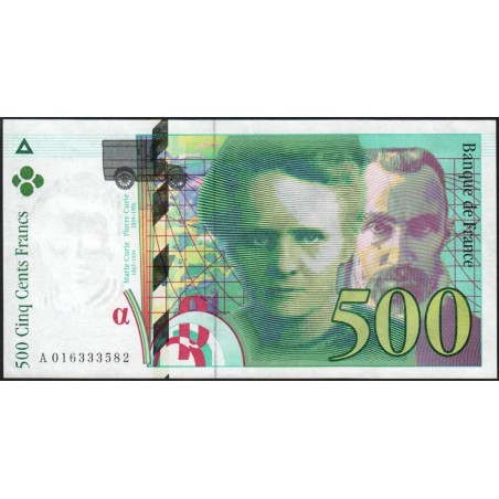 F 76-01 - 1994 - 500 francs - Pierre et Marie Curie - Série A - Etat : SUP+